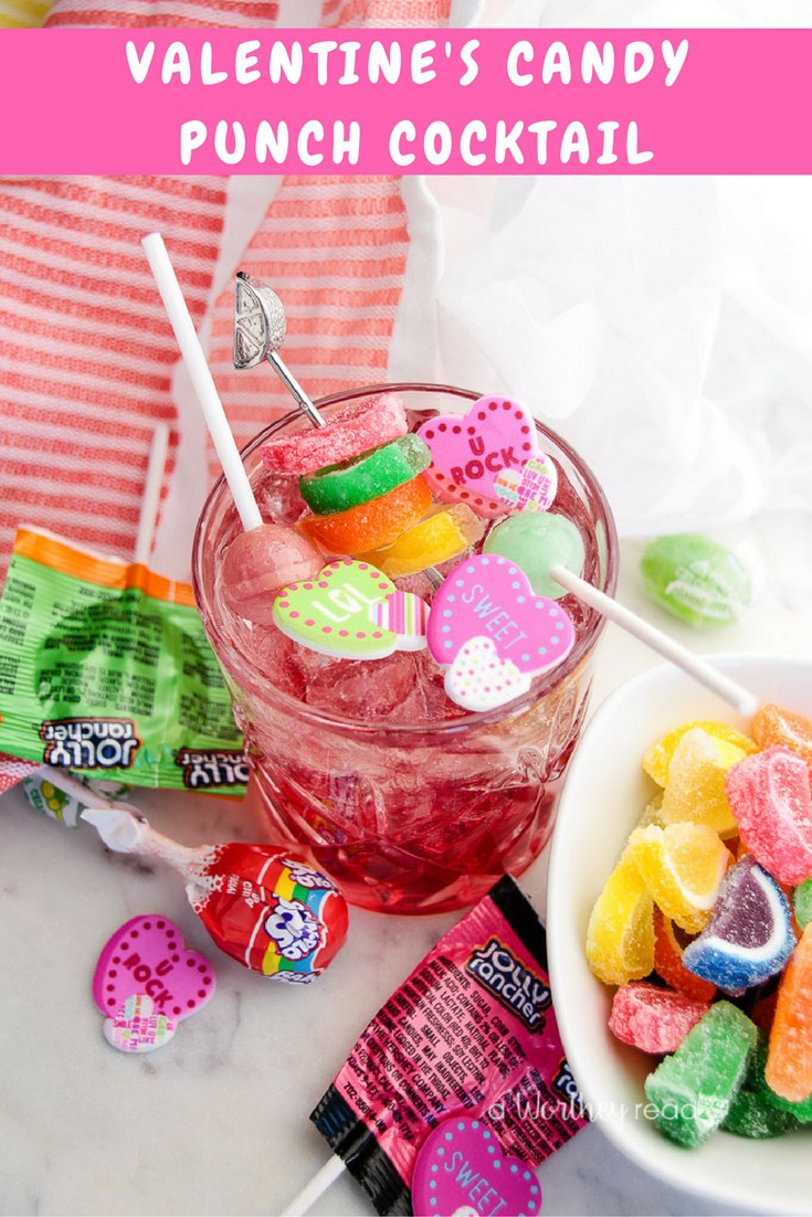 Valentine's Candy Punch Cocktail This Worthey Life Food