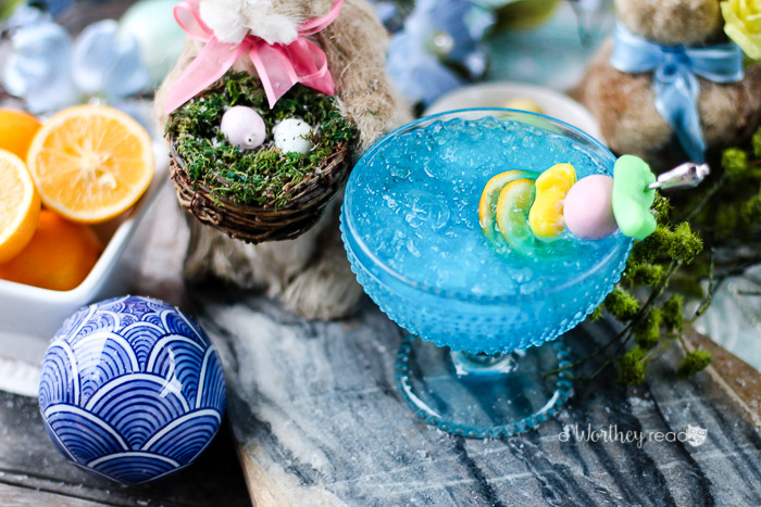Easter Blue Italian Ice Cocktail