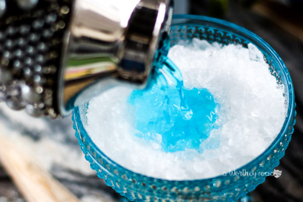 Easter Blue Italian Ice Cocktail