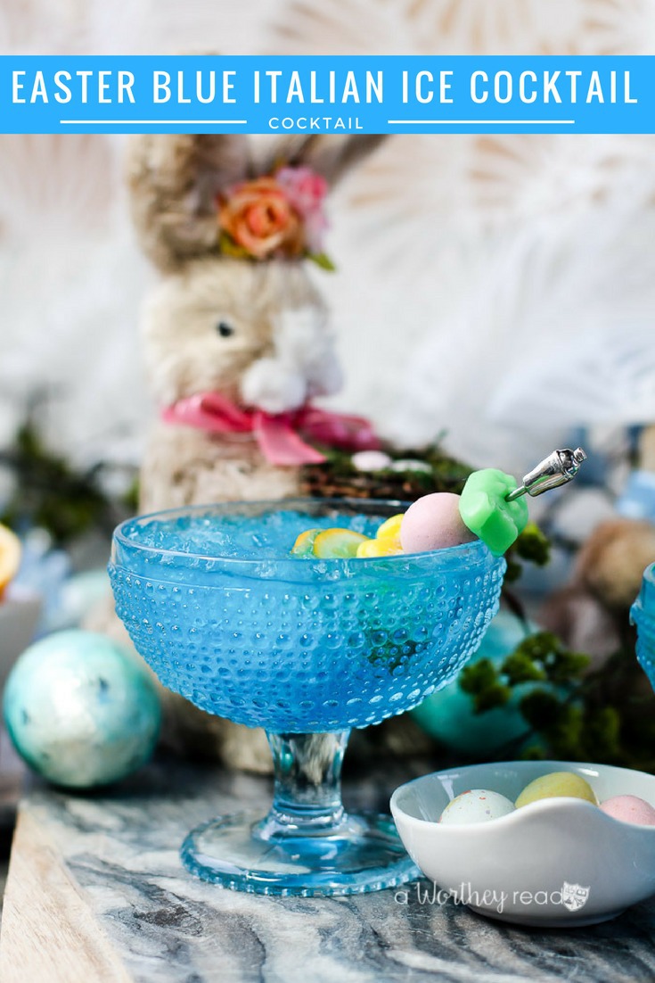 It's Easter time! Our deliciously blue Easter Italian Ice Cocktail is what you will want on your Easter table. It's an Italian ice is shaved ice with a bit of fruit flavored syrup, plus Grey Goose Vodka and Miraval Côtes de Provence. Find the recipe on the blog! 