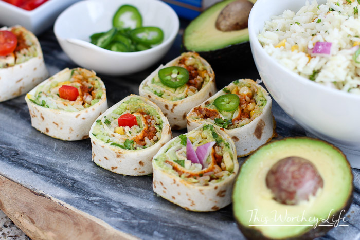 Cinco de Mayo Tex-Mex Burrito Sushi Rolls