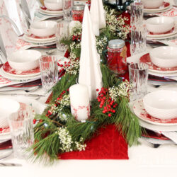 Red & White Christmas Tablescape