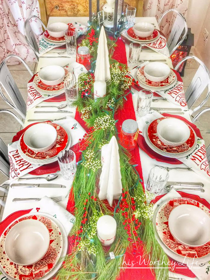 Merry Christmas Tablescape