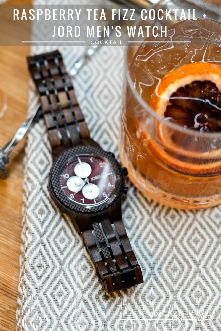 Raspberry Tea Fizz Cocktail + JORD Watch Giveaway