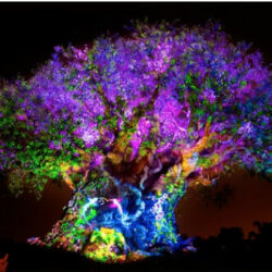Disney's Animal Kingdom Tree of Life at night