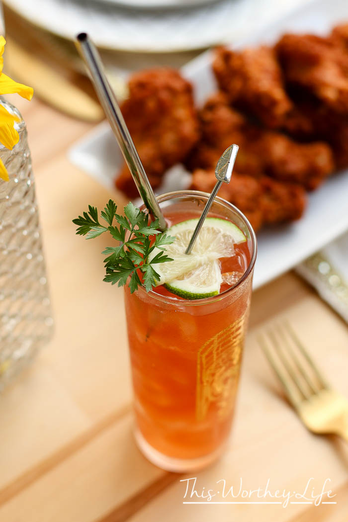 Bourbon Michelada Cocktail + Pineapple Salsa Recipe