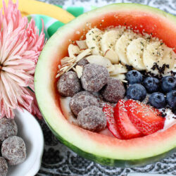 This easy yogurt bowl is filled with all the healthy things you need to keep you fueled over the summer. Try our Yogurt + Fruit Watermelon Bowl recipe!