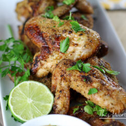 Grilled Chicken Wings + Basalmic Agave + Cilantro Dipping Sauce