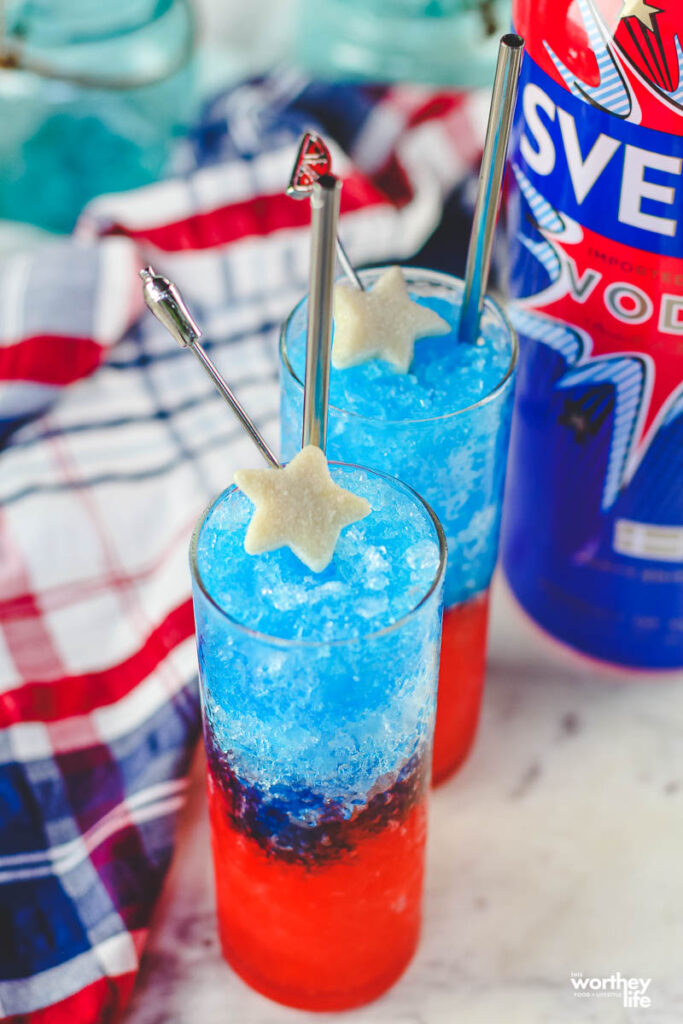 red white and blue drinks