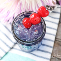 This lemonade mocktail is mixed with blueberry lemonade, and a few other ingredients to make a great summer drink. This mocktail idea is perfect for any summer party or a way to cool down on a hot day! Grab the recipe on the blog- Blueberry Lemonade Mocktail