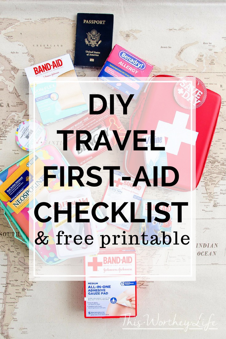 FREE Printable  DIY Travel First-Aid Kit with Printable Checklist