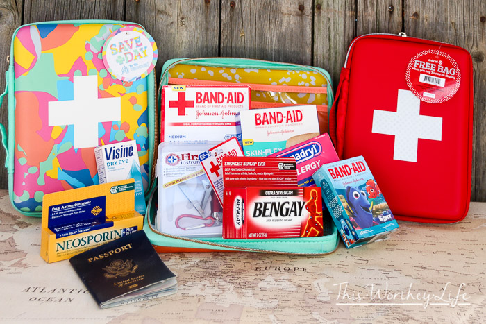When you're packing your bags to travel, don't forget the first-aid essentials. Create your own DIY Travel First-Aid Kit, with a printable checklist.