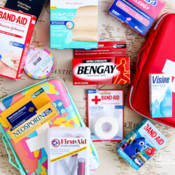 When you're packing your bags to travel, don't forget the first-aid essentials. Here are a few tips on how to create your own DIY Travel First-Aid Kit, with a printable. 