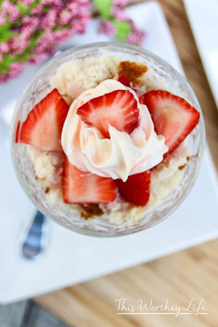 Try our homemade and easy Strawberry Shortcake Crumble recipe, using Pillsbury™ Filled Pastry Bag Cream Cheese Frosting. An easy dessert idea to have anytime of the year!