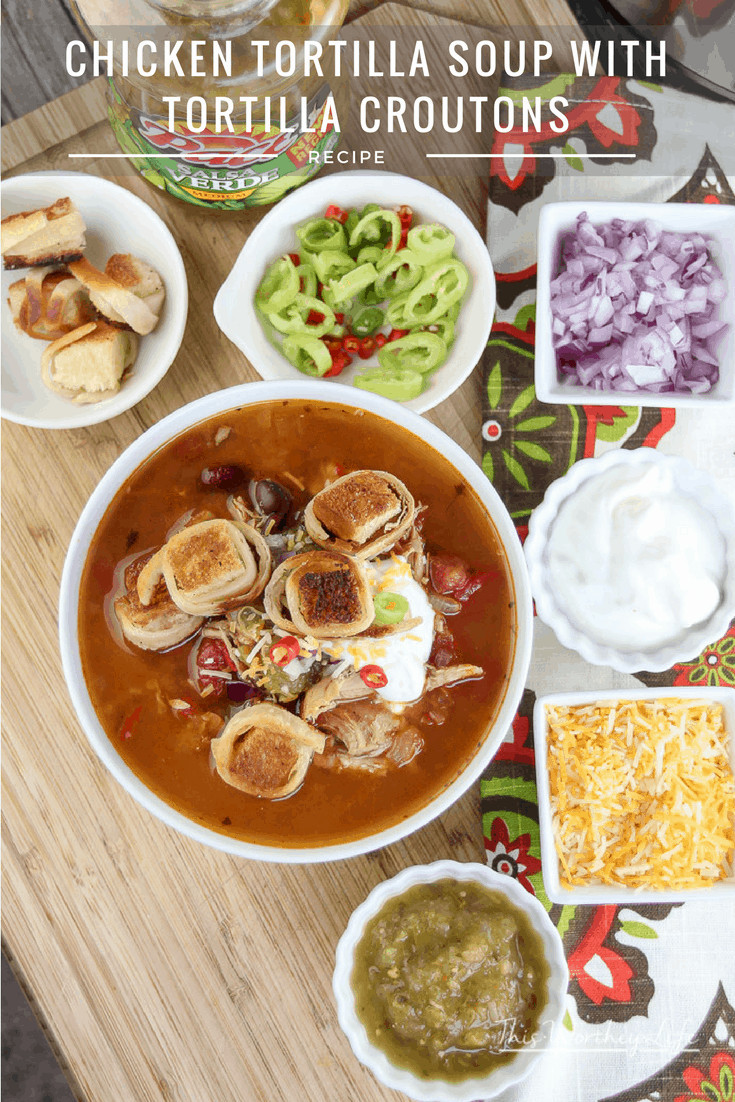 Keto Chicken Tortilla Soup - Delicious Little Bites