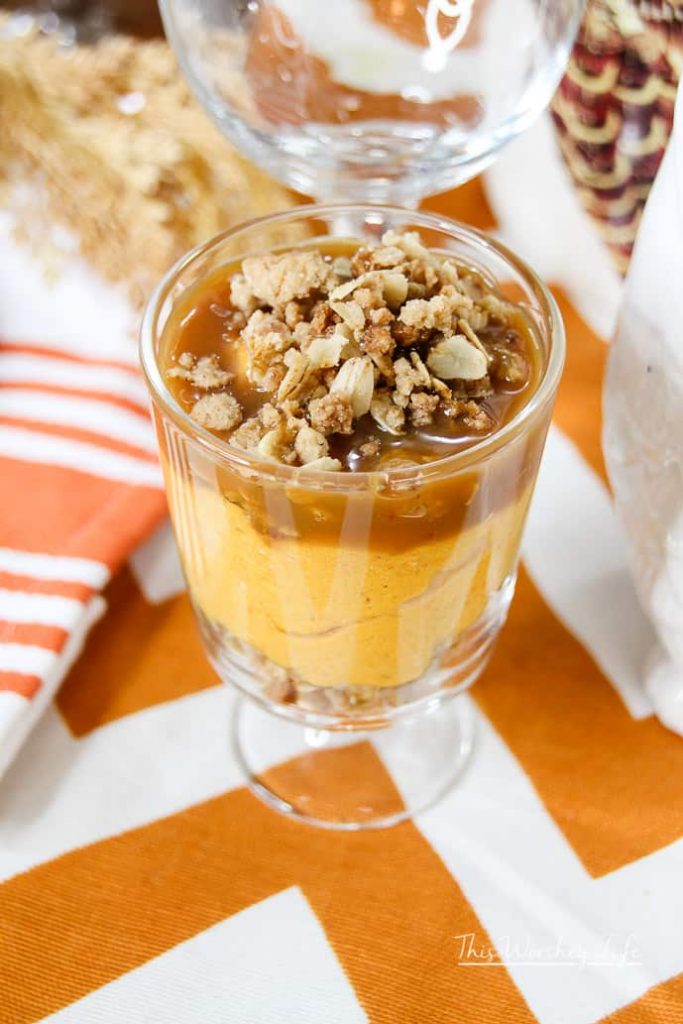 Pumpkin No-Bake Cheesecake Trifles