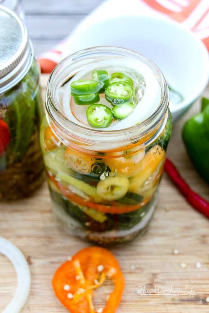 How To Can Garden Pickled Okra + Peppers