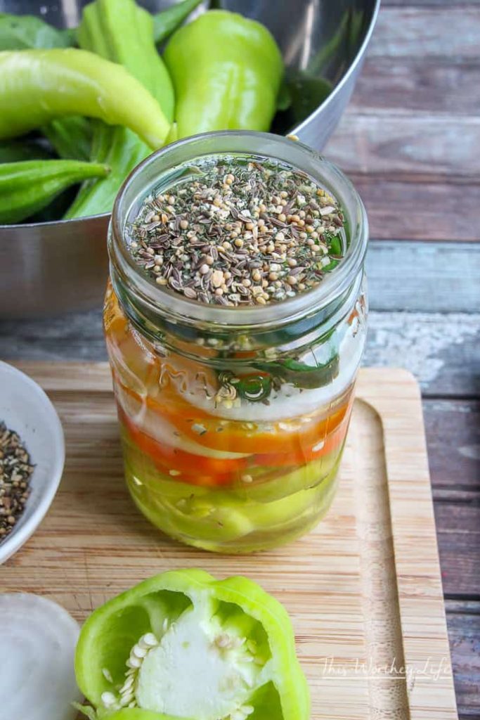 How To Can Garden Pickled Okra + Peppers