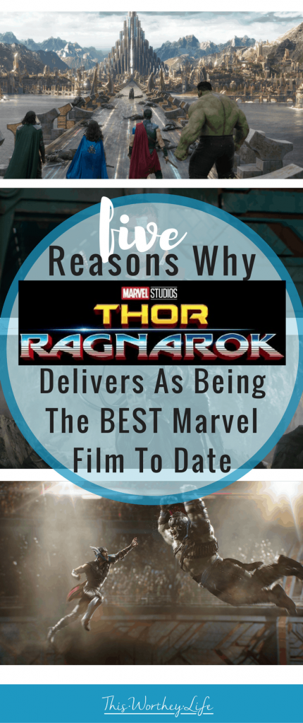 The new Thor movie- Thor Ragnarok comes out November 3rd. Read my Thor Ragnarok movie review (no spoilers) on why Thor Ragnarok delivers as being the best Marvel film to date!