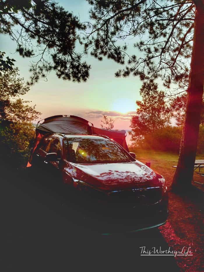 Camping at Pictured Rocks, Michigan