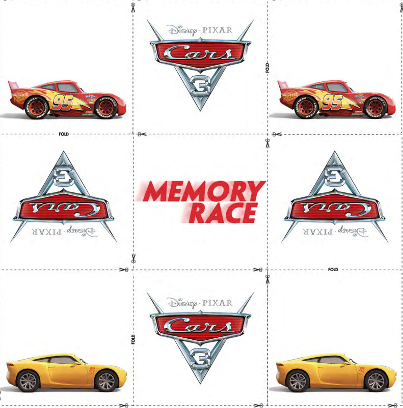 Cars 3 printable activities