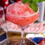 Get ready for National Margarita day with this Frozen Strawberry Margarita. This margarita is also great for summer parties, girl's night out, or anytime a margarita is needed! 