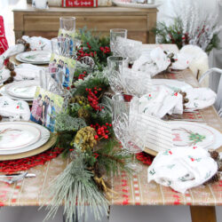 Red & White Christmas Tablescape