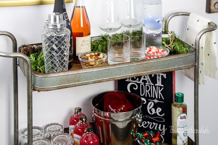 Christmas Bar Cart Idea