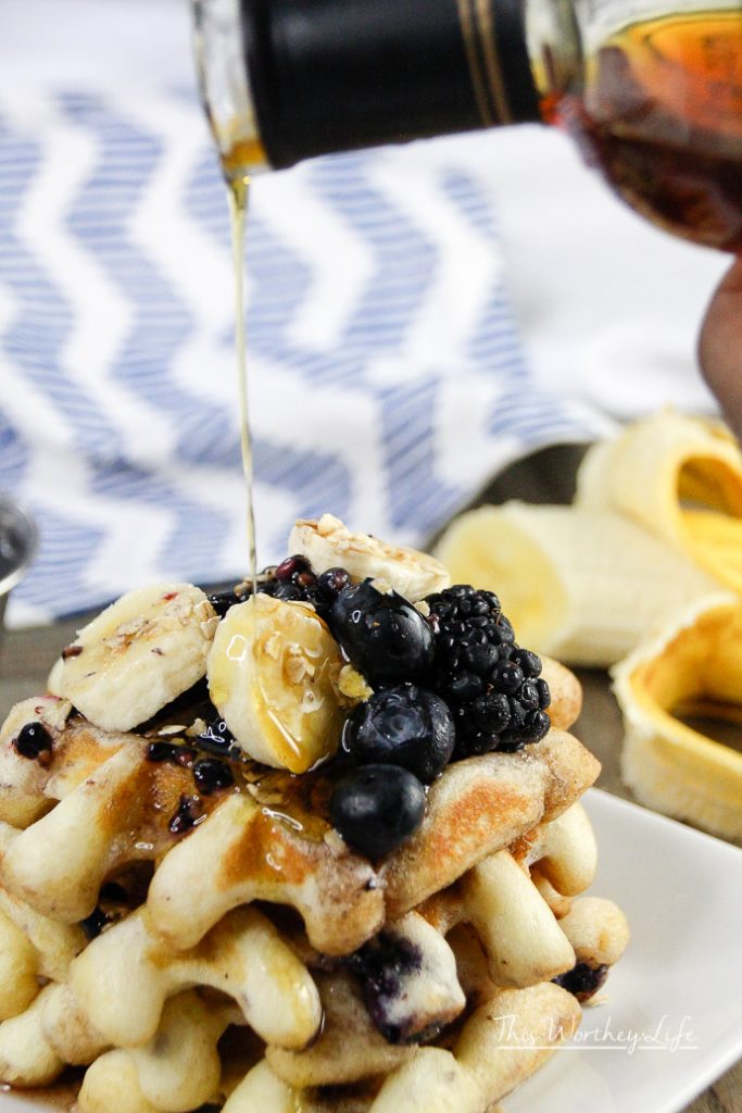 The Best Blueberry Waffles
