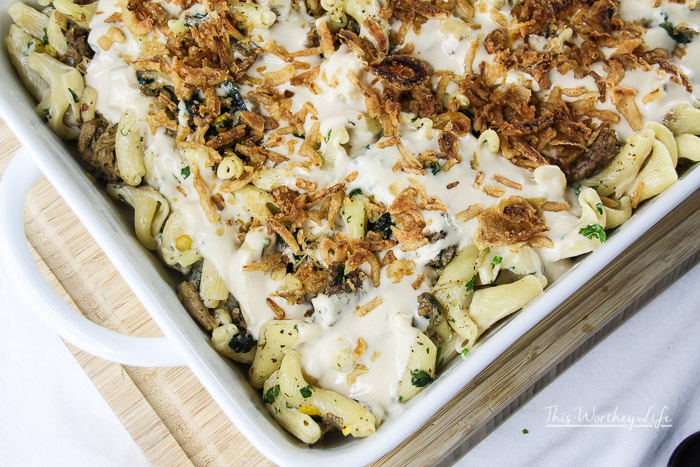 Campanelle Pasta + Sausage, Chicken & Spinach