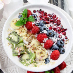 Raspberry Smoothie Bowl + Lush Fruit