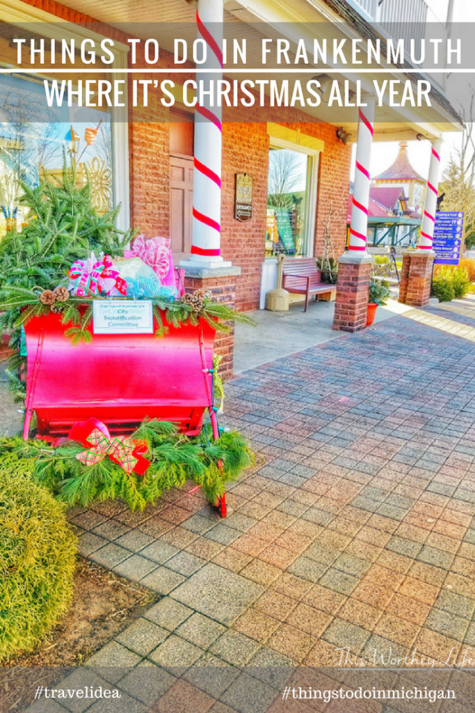 Craving a small Christmas town? Head to Frankenmuth, Michigan, one of the best small Christmas towns in the Midwest. People come from all over the world to Frankenmuth to immerse in all things Christmas. I'm sharing some of the best things to do in Frankenmuth, where it's Christmas all year! 