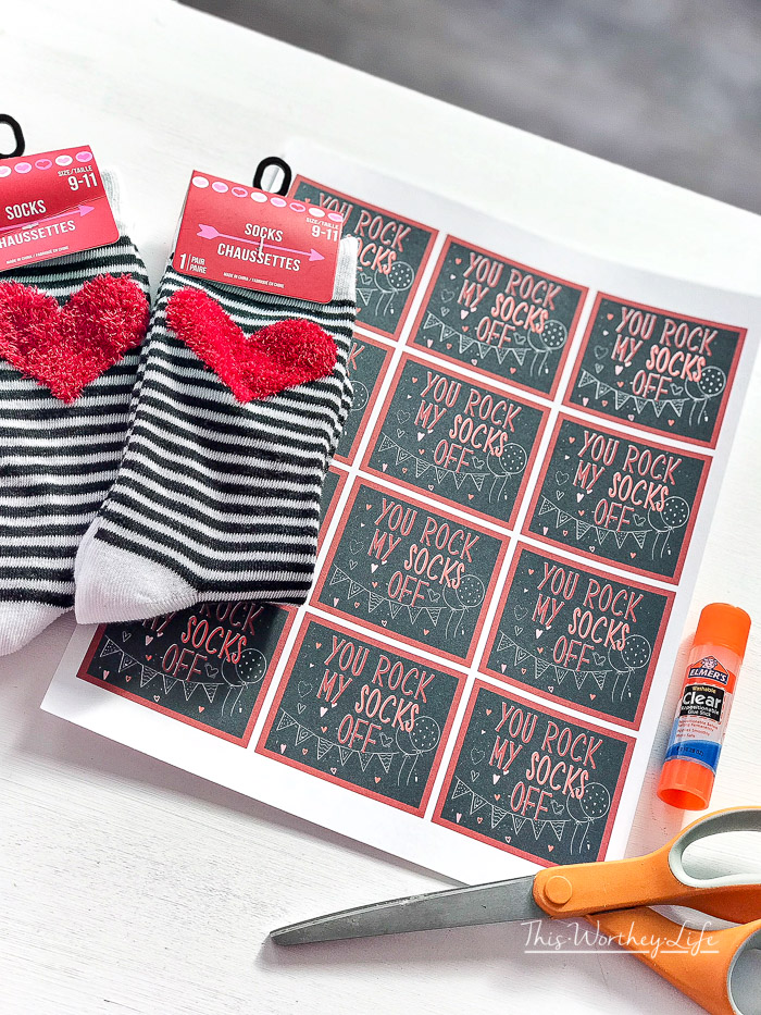 You Rock My Socks Valentine's Day Printable