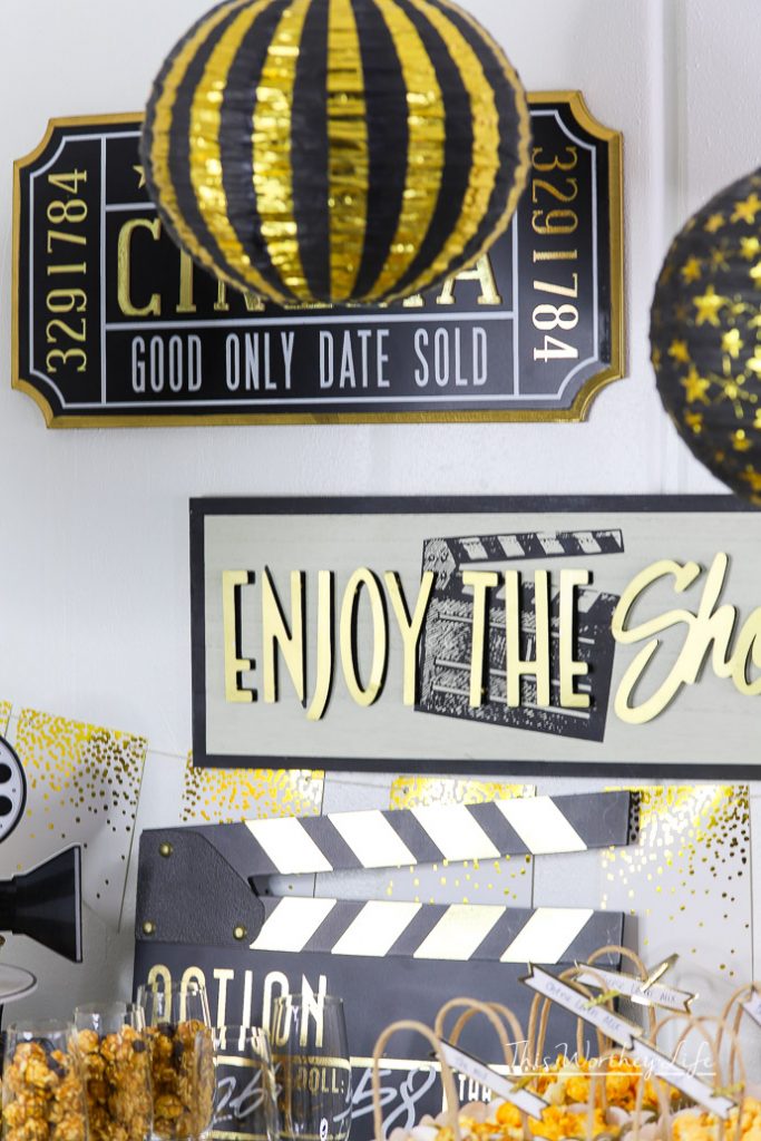 Black, White & Gold Oscars Inspired Party Ideas - Party Ideas