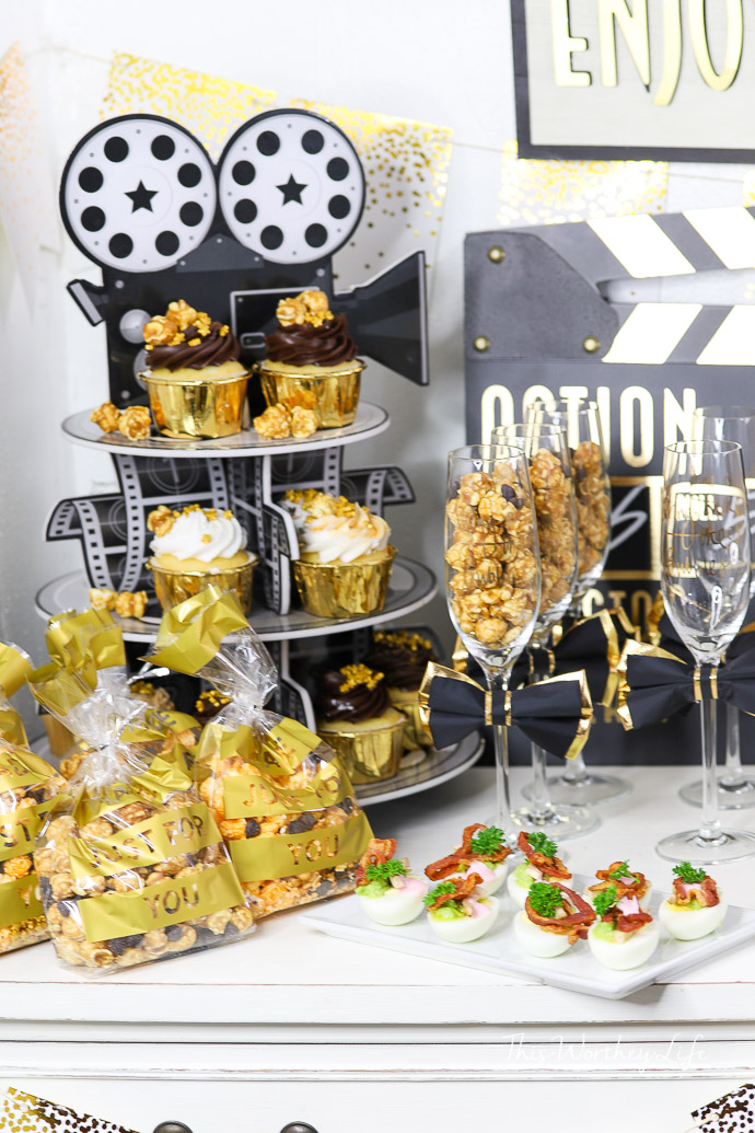 Black, White & Gold Oscars Inspired Party Ideas - Party Ideas