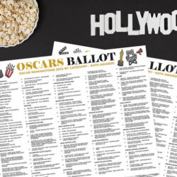 Printable Oscars 2022 Ballot