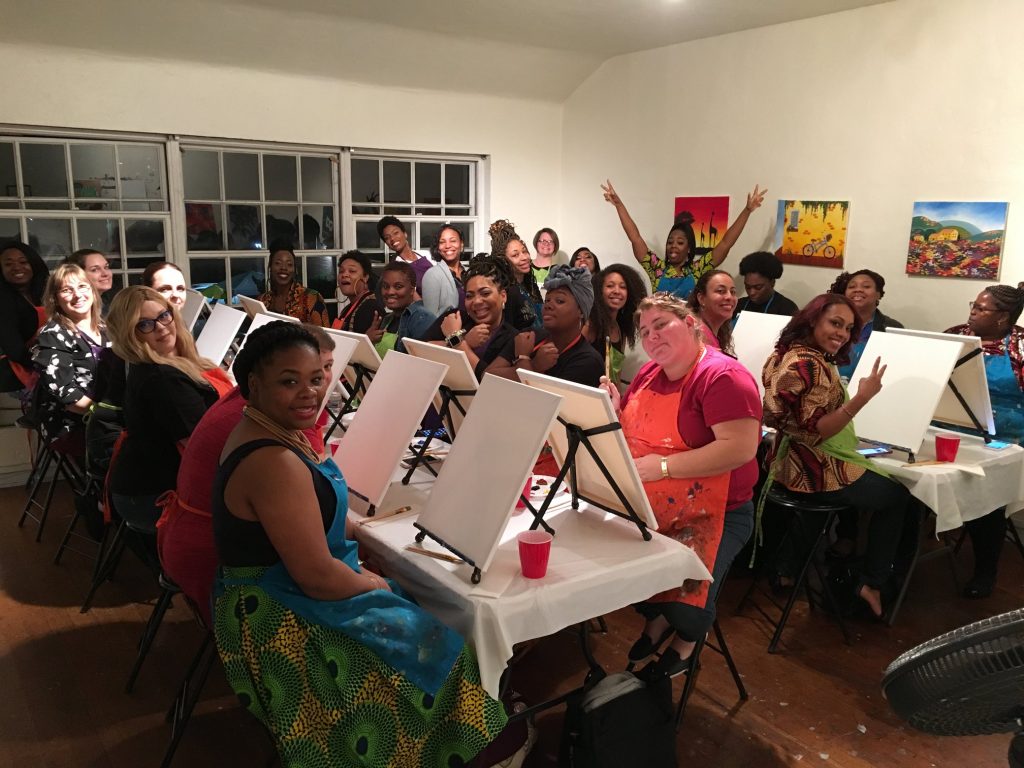 Paint and Sip studio in LA review