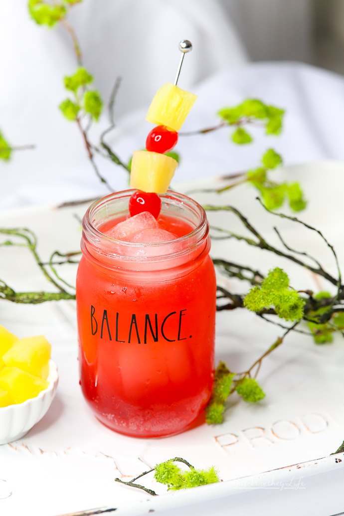 Summer drink idea- Punch with Pineapple Juice + Black Raspberry Sparkling Ice