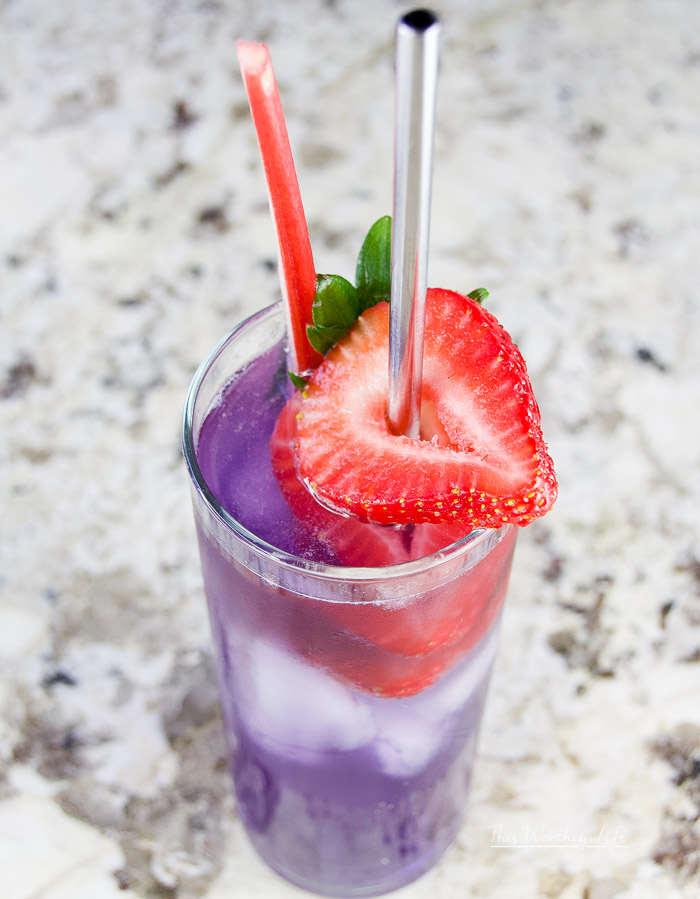 Purple Cocktail Lavender Rhubarb Gin Drink