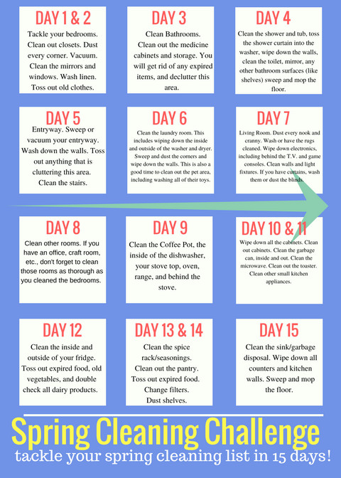 Spring Cleaning Challenge Printable