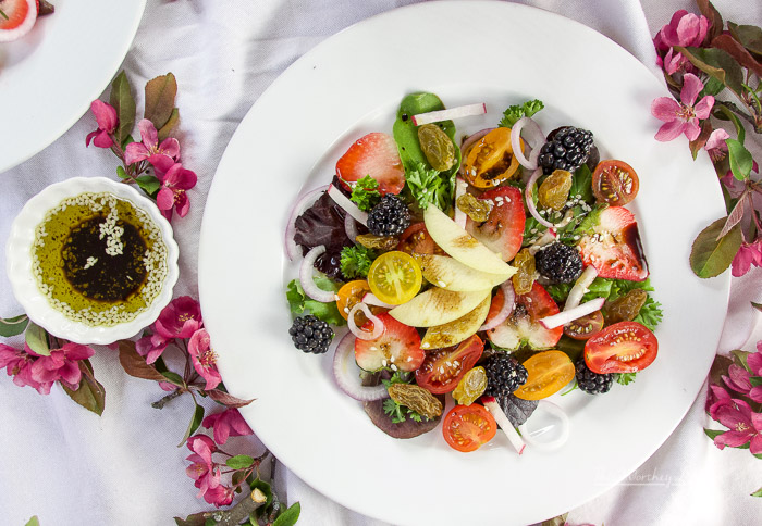 Summer Salad Recipe - Berry + Apple Summer Salad