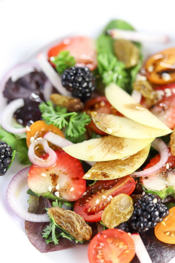 Summer Salad Recipe - Berry + Apple Summer Salad