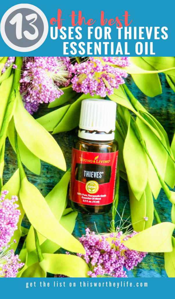 We love using essential oils for so many reasons. Thieves is one of our go-to essential oils, and I'm sharing 13 ways to use Thieves Essential Oil Blends. 
