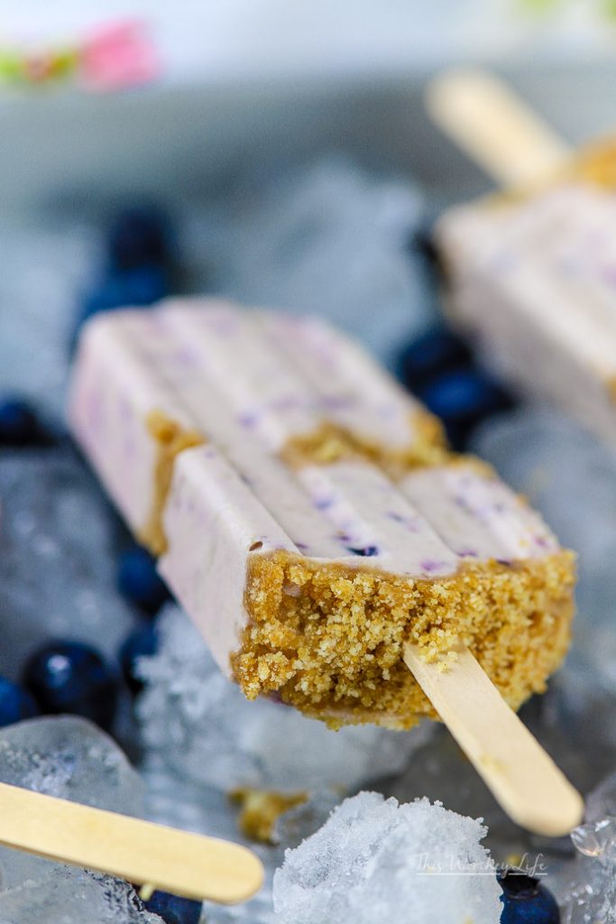 The Best Blueberry Cheesecake Popsicles