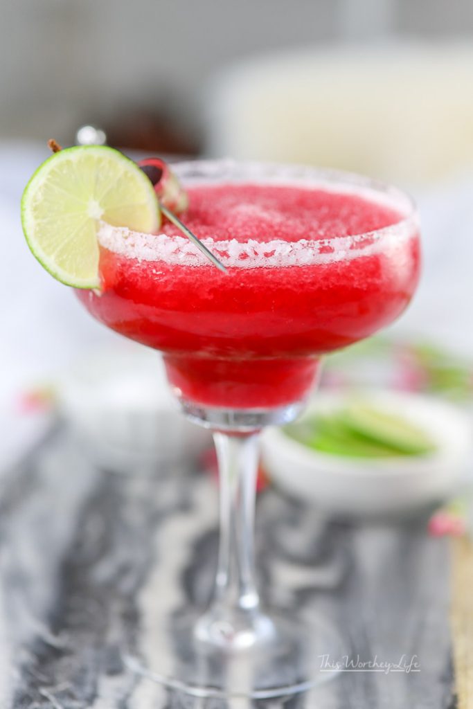 Cherry + Rhubarb Margarita