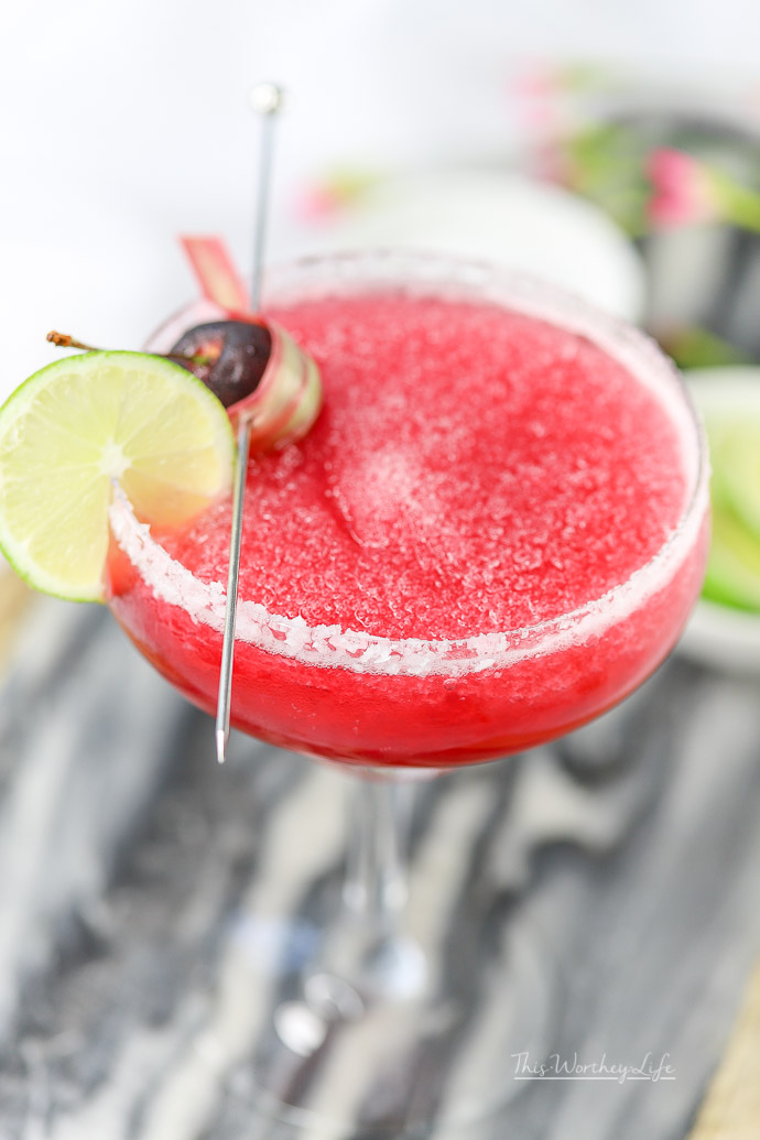 Cherry + Rhubarb Margarita Cherry + Rhubarb Margarita