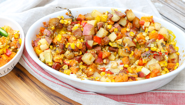 I'm sharing tips on keeping your perishable items cold while visitng at farmers market, as well as a delicious breakfast or brunch recipe: Loaded Sweet Potato Skillet filled with fresh veggies picked up at the farmers market.