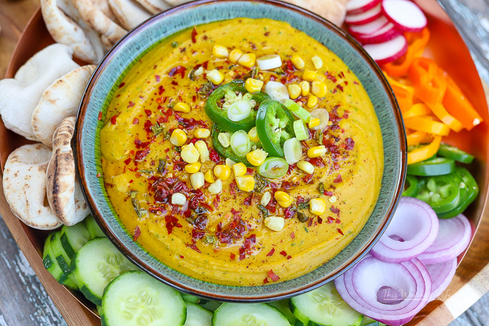 Fall calls for all things pumpkin, and we believe our spicy pumpkin hummus fits the bill. Filled with fresh veggies, pumpkin, and a few key ingredients, this pumpkin hummus will keep you coming back for more!