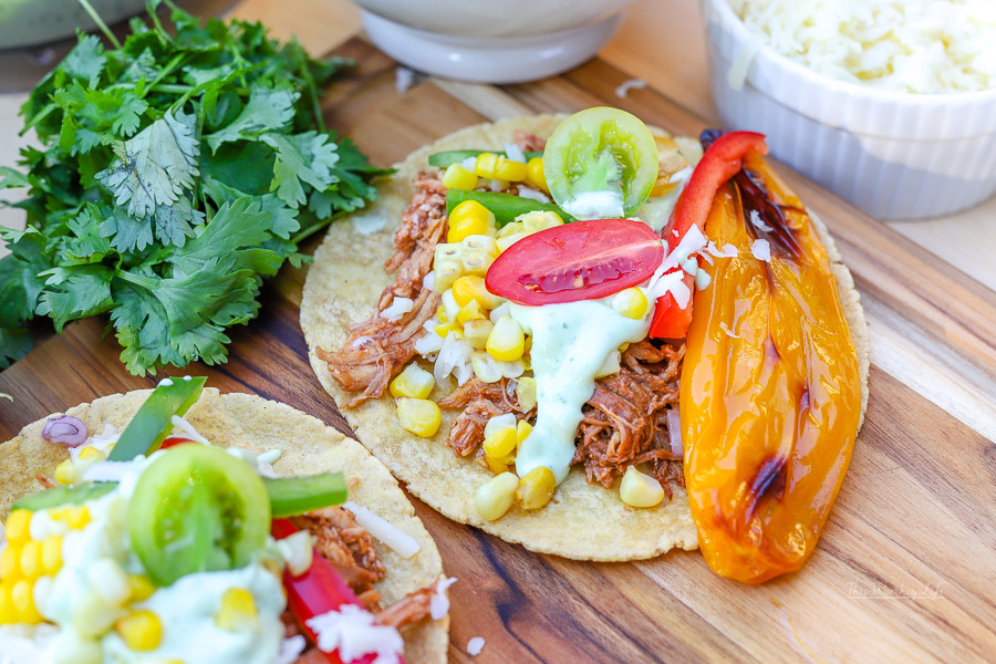 Do you have leftover BBQ Pulled Chicken? If so, here's a way you can use your leftover chicken to make chicken street tacos in your Instant Pot.