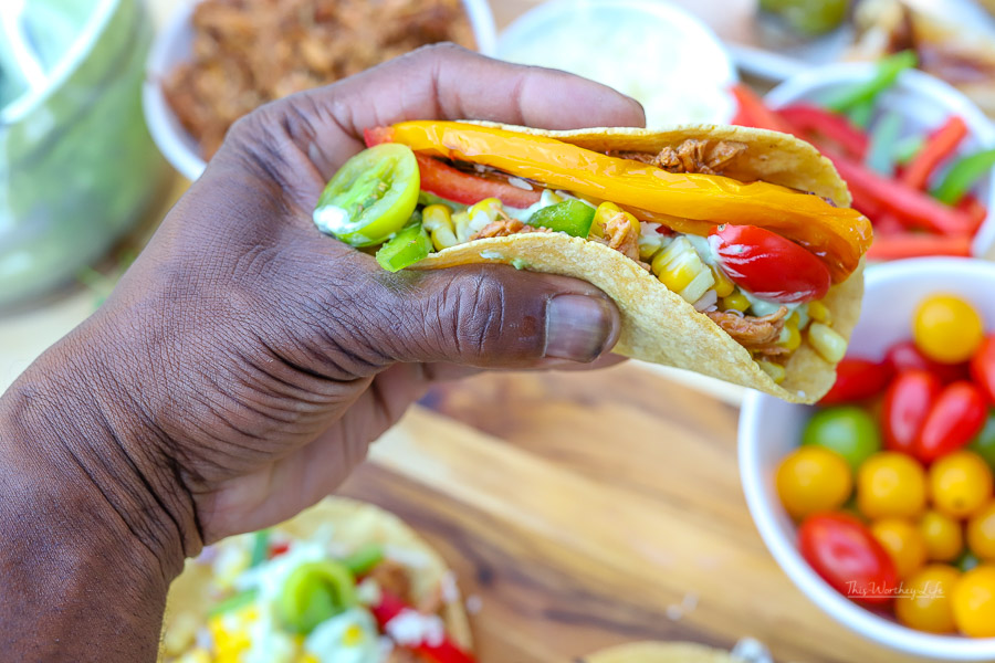 Do you have leftover BBQ Pulled Chicken? If so, here's a way you can use your leftover chicken to make chicken street tacos in your Instant Pot. Grab this easy taco recipe on our food blog.